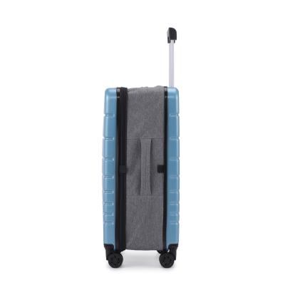 מזוודת טרולי 20" מתקפלת עליה למטוס דגם XFOLD מבית Swiss Voyager בצבע ג'ינס