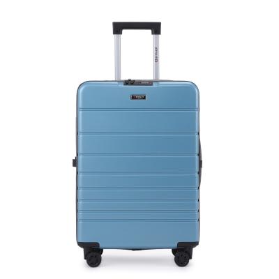 מזוודת טרולי 20" מתקפלת עליה למטוס דגם XFOLD מבית Swiss Voyager בצבע ג'ינס