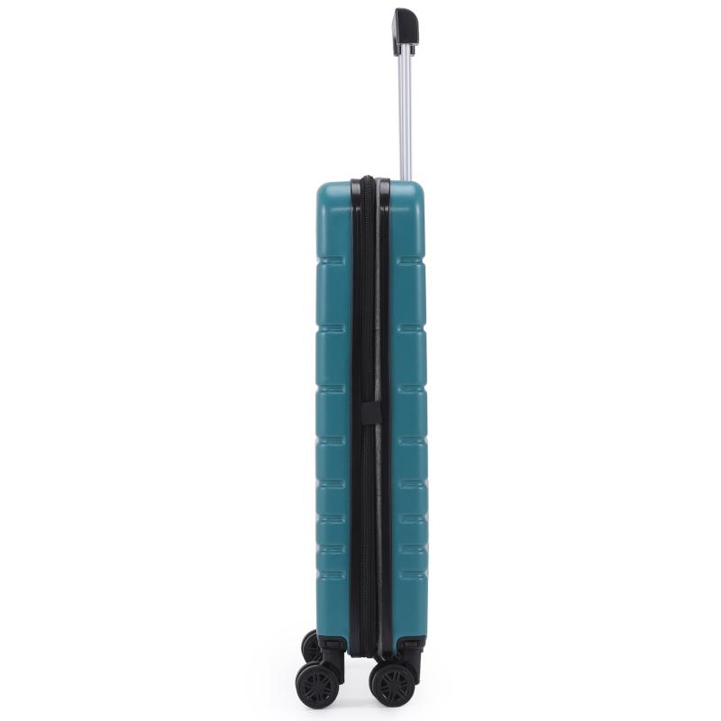 מזוודת טרולי 20" מתקפלת עליה למטוס דגם XFOLD מבית Swiss Voyager בצבע ירוק בקבוק